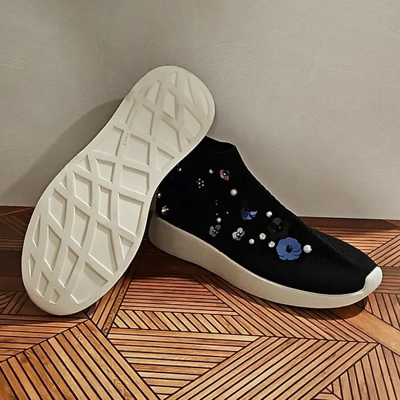 Zara Woman sequin beaded rhinestone embellished shoes sz.9.5 slip on NWOT - Picture 6 of 11